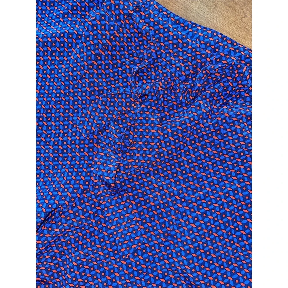 Tory Burch 100% Silk Ocho Rios Talia PJ‎ Pants Women M Relaxed Geometric